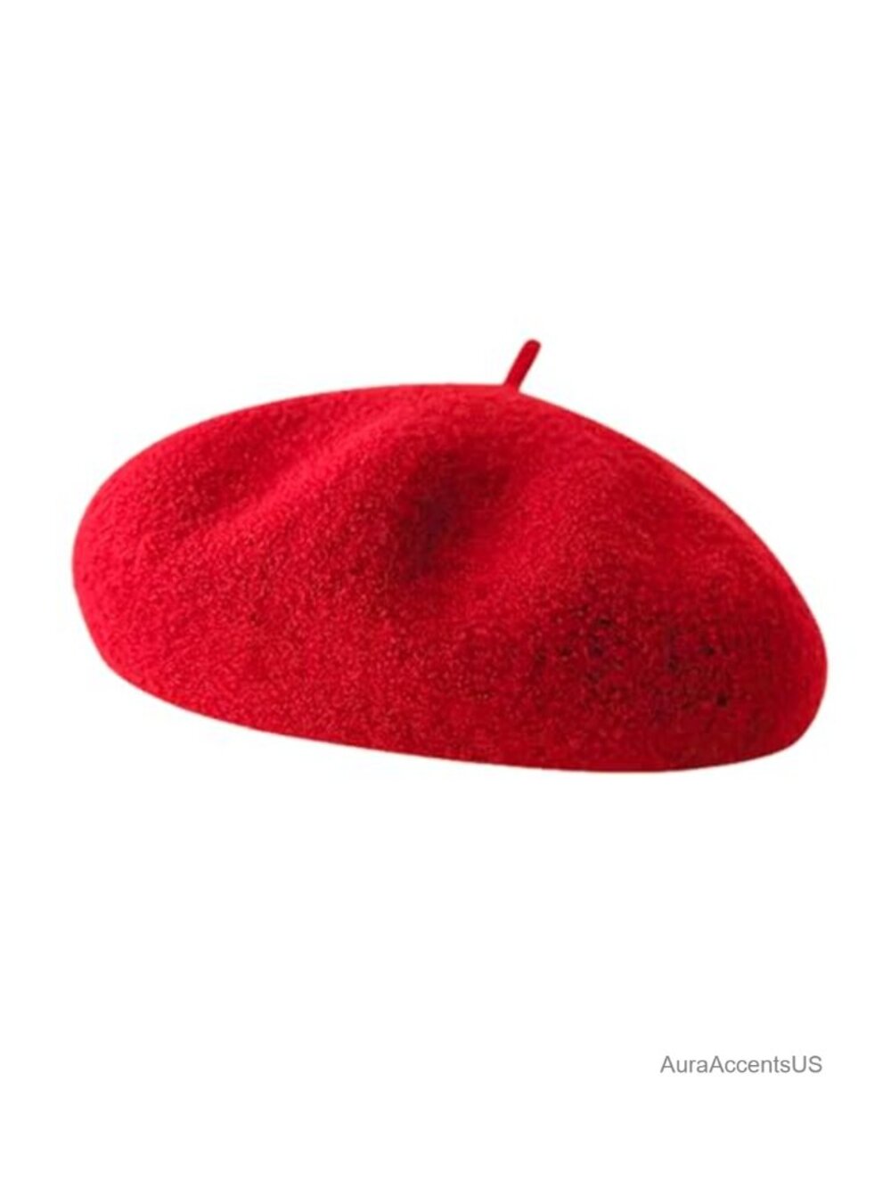 French Wool Beret Hat for Women - Warm Winter Beanie Cap